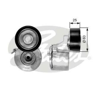 Натяжник поліклинового паска Citroen/Peugeot/Fiat 1.4HDi, 1.6HDi/D Multijet, 2.2HDi 09.01- Gates T38458