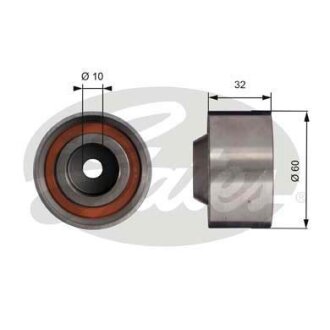 (7786-21110) Обвідний ролик ременя ГРМ POWERGRIP IDLER Gates T42017 (фото 1)