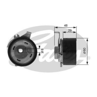 (7784-21003) Натяжний ролик ременя ГРМ POWERGRIP TENSIONER Gates T43003