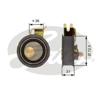 (7784-21016) Натяжний ролик ременя ГРМ POWERGRIP TENSIONER Gates T43016 (фото 1)