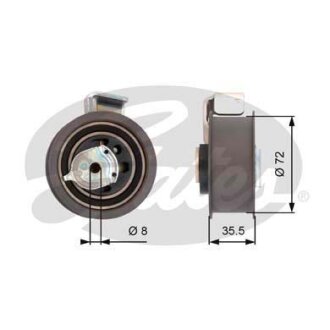 (7784-21021) Натяжний ролик ременя ГРМ POWERGRIP TENSIONER Gates T43021 (фото 1)