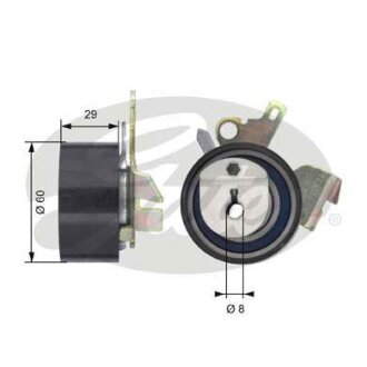 (7784-21067) Натяжний ролик ременя ГРМ POWERGRIP TENSIONER Gates T43074 (фото 1)