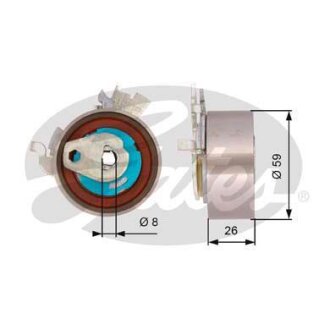 (7784-21128) Натяжний ролик ременя ГРМ POWERGRIP TENSIONER Gates T43154