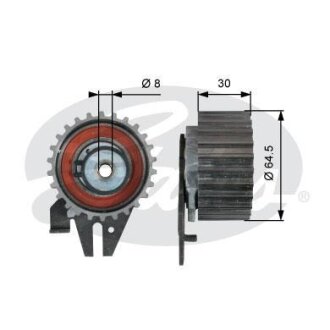 (7784-21172) Натяжний ролик ременя ГРМ POWERGRIP TENSIONER Gates T43239