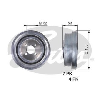 (7845-10083) Шків колінчастого валу (демпфер) DRIVEALIGN DAMPER Gates TVD1079