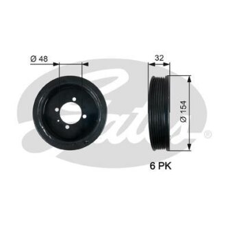 (7845-10130) Шків колінчастого валу (демпфер) DRIVEALIGN DAMPER Gates TVD1130