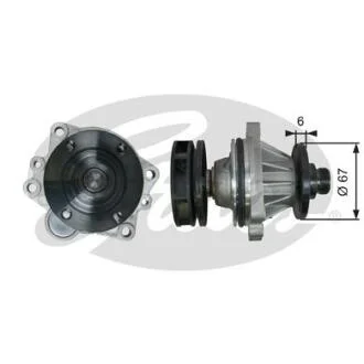 (7702-10141) Насос охолоджуючої рідини Gates WP0141