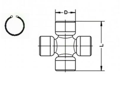 Хрестовина GKN (Lobro) U741
