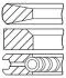 Кольца поршневые GOETZE 08-152900-00 (фото 1)