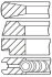 Кільця поршневі / DEUTZ 102.0 (3/2.5/2.5/5) BF6L913 GOETZE 08-174600-10 (фото 1)