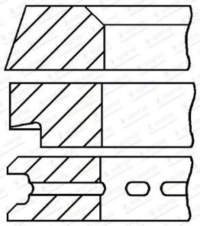 Комплект поршневых колец GOETZE 08-207000-00