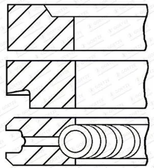 Кільця поршневі / IVECO LKW 95.0 (2.5/2.5/5.5) GOETZE 08-207200-00