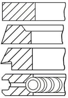 Комплект поршневых колец GOETZE 08-214811-10