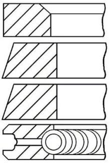 Кільця поршневі,комплект GOETZE 08-322300-00