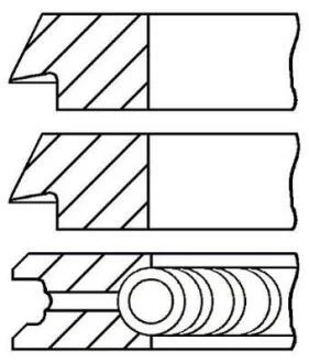 Комплект поршневих кілець циліндра GOETZE 08-325400-00