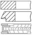 Кольца поршня STD (1,2 x 1,5 x 2), Ø 82,00 мм GOETZE 08-440700-00 (фото 1)