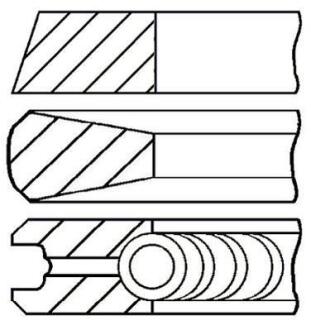 Кольца поршня STD (3,5 x 2,5 x 3,5), Ø 126,00 мм GOETZE 0844320000