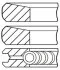 Комплект кілець на поршень GOETZE 08-443507-00 (фото 1)