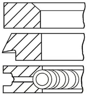 Комплект кілець на поршень GOETZE 08-700900-00