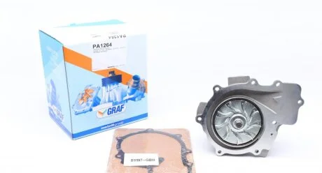 Помпа води MB Sprinter 906 2.2CDI OM651 06- (перемикається) (B/B) (9 лоп) (6 кан GRAF PA1264