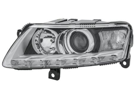 VW Фара основна Bi-Xenon з мотором,з лампами,без газоразр.лампи,без предвк.прибора D3S/H7 PY21W з денне.світлом лів.Audi A8 04- HELLA 1EL 009 925-511