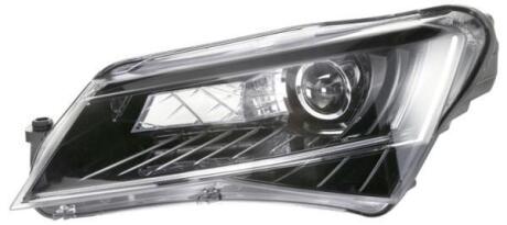 SKODA Фара основна Bi-Xenon з мотором,без газоразр.лампи,без предвкл.прибора D3S з денне.світлом прав.SuperB III 15- HELLA 1ZS 011 939-421