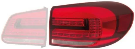 Фонарь задний VW TIGUAN 11- внеш. лев. HELLA 2SD 011 715-051
