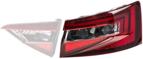 SKODA Задній ліхтар лівий LED SUPERB III Універсал (3V5) 15- HELLA 2SK354 832-071