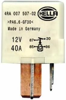 Реле свічок розжарювання VW Caddy III, Golf, Passat, T4, T5, Skoda Fabia, Octavia 1.2-2.5D HELLA 4RA 007 507-021