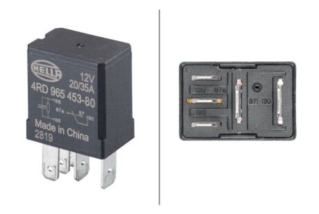 Реле багатофункціональне 12V, 20A/35A, 5 кон. HELLA 4RD965 453-801