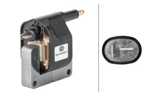 JEEP Котушка запалювання CHEROKEE 4.0 88-, GRAND CHEROKEE I 4.0 92-, WRANGLER I 4.0 91- HELLA 5DA230 035-171