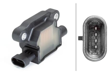 CHEVROLET Котушка запалювання AVALANCHE 5.3 Flex-Fuel AWD 07-13, CORVETTE (C6) Z06 7.0 06-, SILVERADO 1500 5.3 FlexFuel AWD 07- HELLA 5DA230035-751