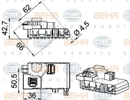 Серво привод печки салона HELLA 5HL 351 321-611