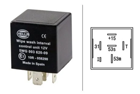 Реле, склоочищувачів HELLA 5WG003 620-097