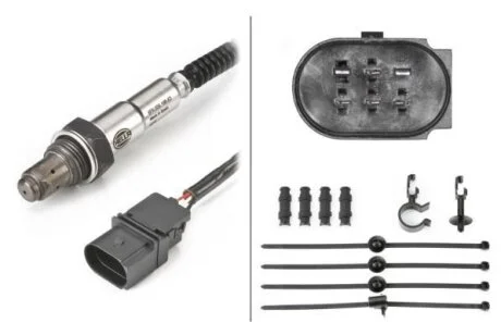 VW Лямбда-зонд (6 конт.) Sharan 1,8-2,0 00-, CADDY 1.4 95-, AUDI, FORD, SKODA HELLA 6PA 009 166-831