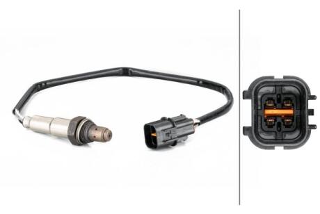 Лямбда-зонд (кількість дротів 4, 410мм) VOLVO V40 MITSUBISHI COLT V, DELICA / SPACE GEAR, GALANT VIII, L200, L400, LANCER CARGO/KOMBI, LANCER VI, LANCER VII, OUTLANDER I 1.3-3.0 12.90-12.22 HELLA 6PA358 103-171