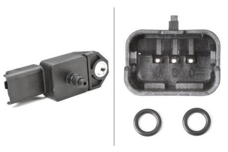 CITROEN Датчик тиску наддува Berlingo 08-,C2/3/4/5,Jumpy,Fiat Scudo,Ford C-Max,Fiesta VI,Focus II,Kuga,Mazda,Peugeot,Suzuki,Volvo 1.6/2.0HDI/TDCi HELLA 6PP 009 400-521
