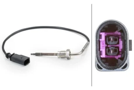 Датчик температуры ОГ (до катализатора) Audi A6 C6 Seat Exeo 2.0TDI 04-13 HELLA 6PT014494-071