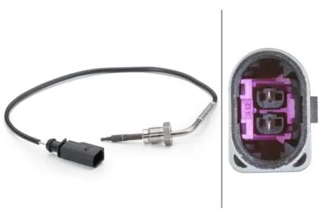 VW Датчик температура відпрацьованих газів Touareg 3,0TDI 10-, AUDI A4/A5/A6/A7/A8/Q5/Q7 3,0TDI HELLA 6PT014494-101