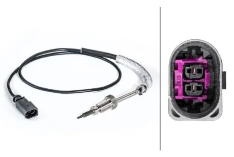 Датчик температуры ОГ (2 контакта) (перед турбиной) VAG 1.9/2.0TDI HELLA 6PT 014 494-441