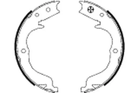 Комплект гальмівних колодок, стоянкове гальмо HELLA 8DA 355 050-041