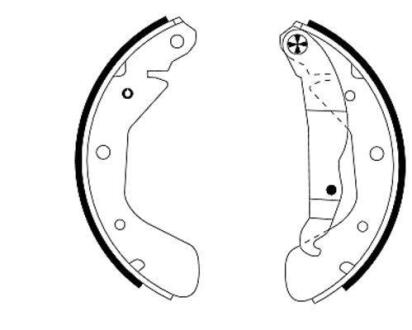 Комплект гальмівних колодок HELLA 8DB 355 001-291