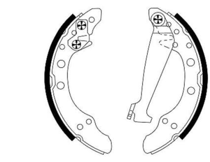 Тормозные колодки барабанные AUDI PASSAT/POLO/FABIA/A2 -08 HELLA 8DB 355 001-311