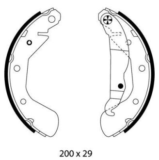 Комплект гальмівних колодок HELLA 8DB 355 002-461