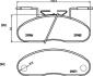 Комплект гальмівних накладок, дискове гальмо HELLA 8DB 355 005-341 (фото 2)