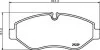 Комплект гальмівних накладок, дискове гальмо HELLA 8DB 355 005-511 (фото 2)