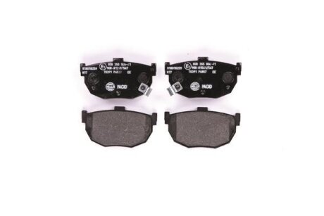 Комплект гальмівних накладок, дискове гальмо HELLA 8DB 355 006-411