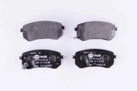 Комплект гальмівних накладок, дискове гальмо HELLA 8DB 355 006-581