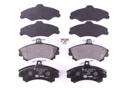 Комплект гальмівних накладок, дискове гальмо HELLA 8DB 355 006-701