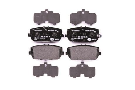 Комплект гальмівних накладок, дискове гальмо HELLA 8DB 355 006-781